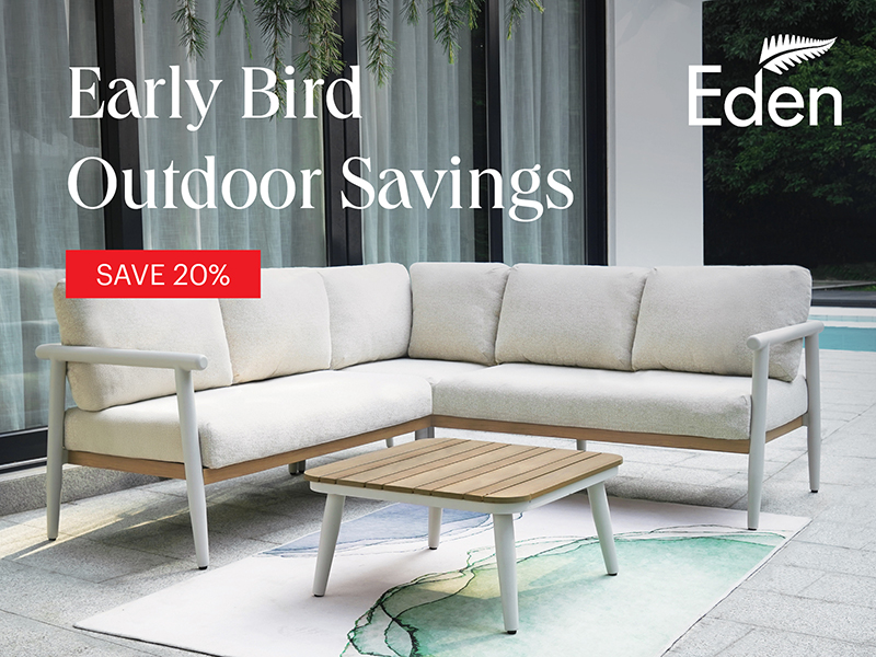 Early bird savings on outdoor furniture